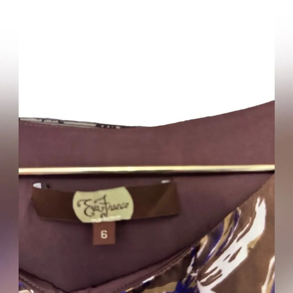 NWOT Eva Franco Purple Rose Sleeveless Dress Anthropologie Size 6 - Picture 5 of 5